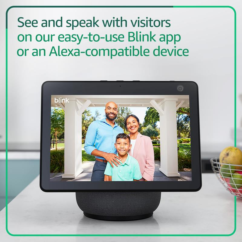 All-New Blink Video Doorbell – Sync Module Core Included (Black)