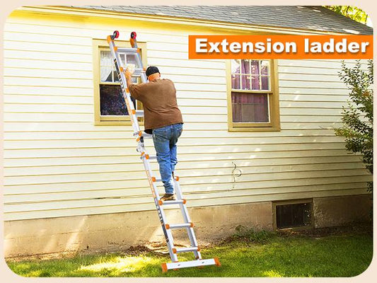 Ladder, a Frame 5 Step Ladder Extension, 17 FT Anti-Slip Multi Position & Storage Folding Ladder, 330 Lbs Security Load Telescoping Aluminum Ladders for Stairs Home Indoor Outdoor Roof