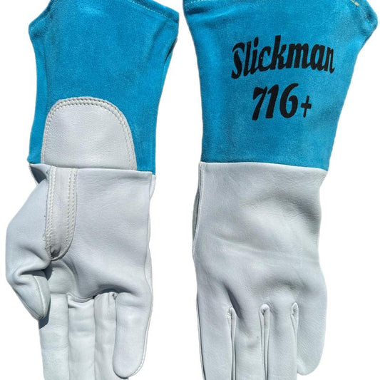 LIMITETD EDTION TEAL SLICKMAN 716 plus ELK SKIN WELDING GLOVES