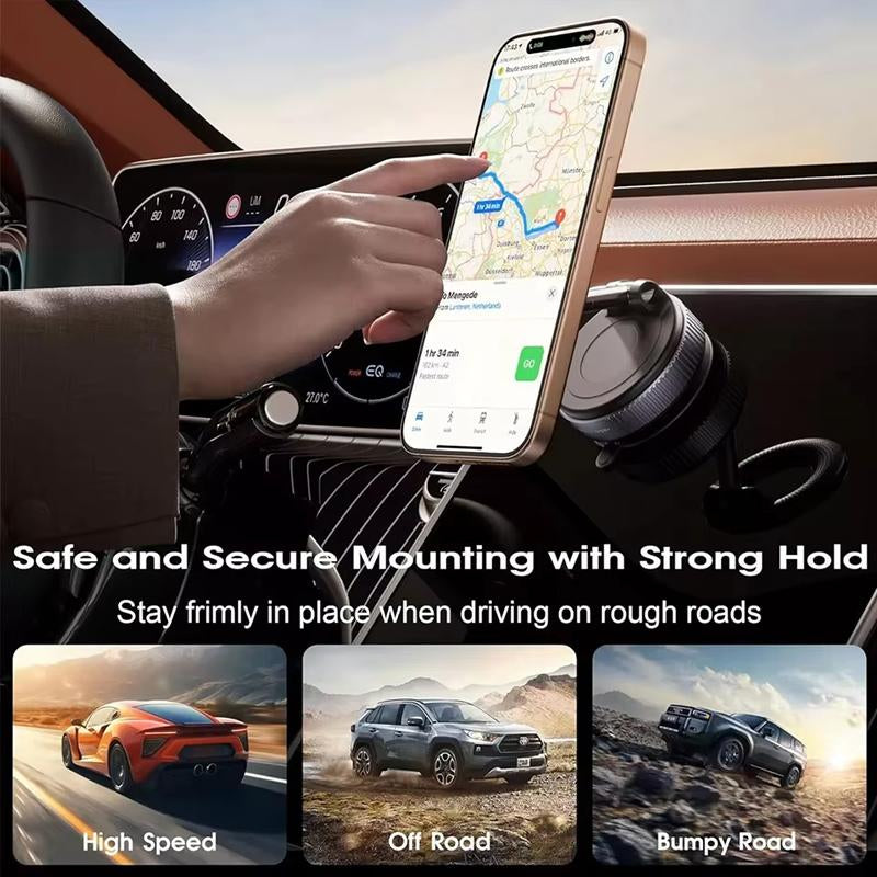 Xcimnw Upgraded 360° Nano Gel Vacuum Magnetic Phone Holder Strong Suction Multi-Surface Versatility 360° Adjustable Positioning Universal Compatibility （Particle - Adsorbable Surface）For Iphone 16 Pro Max & Android Devices