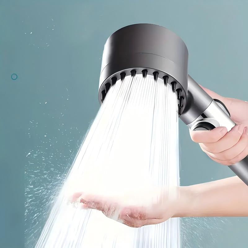 Hand-Held Filter Booster Shower Head, 4 Spray Modes, Hard Water Powerful Cleaning, Equipped with 6 Filters, Bathroom Shower Set