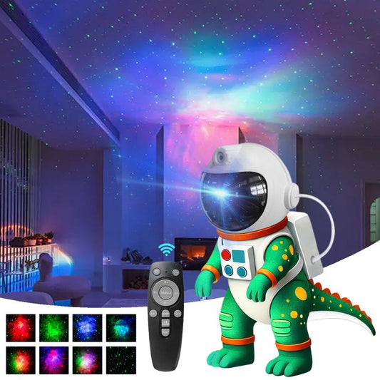 Dinosaur Space Projection Lamp, Galaxy Star Projection Night Light with 8 Modes Starry Sky & Nebula Effects, with Timer and Remote, 360° Adjustable Projection Angle, Kids Room Decor, Gifts for Adults, Teens, Christmas, Birthday