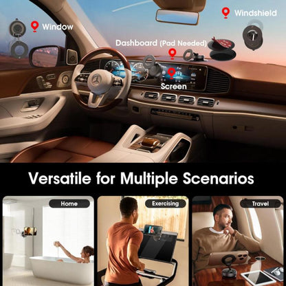 Xcimnw Upgraded 360° Nano Gel Vacuum Magnetic Phone Holder Strong Suction Multi-Surface Versatility 360° Adjustable Positioning Universal Compatibility （Particle - Adsorbable Surface）For Iphone 16 Pro Max & Android Devices