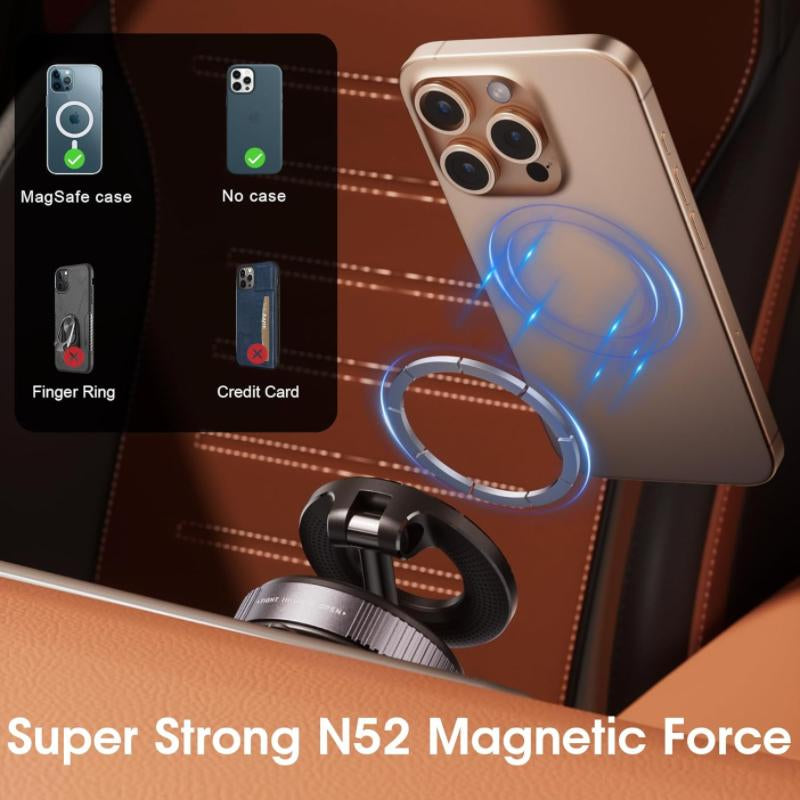 Xcimnw Upgraded 360° Nano Gel Vacuum Magnetic Phone Holder Strong Suction Multi-Surface Versatility 360° Adjustable Positioning Universal Compatibility （Particle - Adsorbable Surface）For Iphone 16 Pro Max & Android Devices