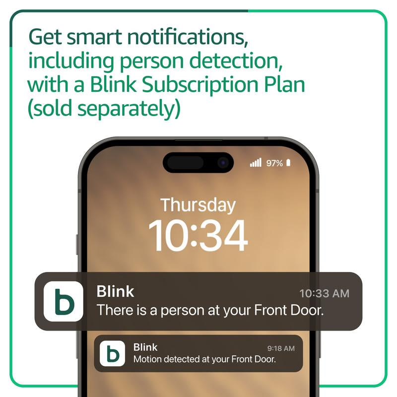 All-New Blink Video Doorbell – Sync Module Core Included (Black)