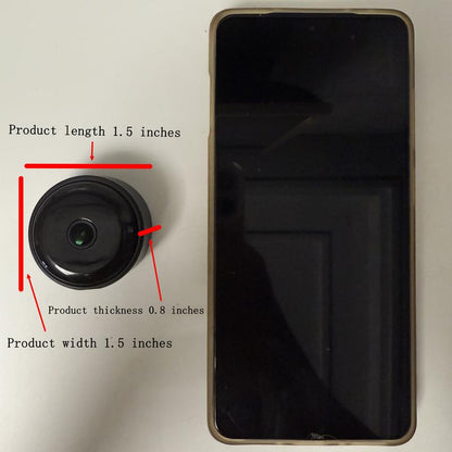 A3 Only 0.9 Inch Hidden Camera with Audio/Video Mini Small Spy Cameras for Home Indoor Use Cam Night Vision and Motion Detection Baby Monitor Wireless Outdoor Nanny Espias Ocultas 360° Wifi Security Secret 2 Clock Wifi Micro Bedroom Pequeñas Surveillance