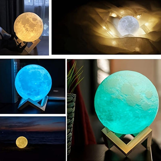  🌙 3D Moon Lamp – 128 Colors Night Light with Remote & Touch Control | Unique Gift for Birthdays, Weddings, Anniversaries, Mother’s Day & More